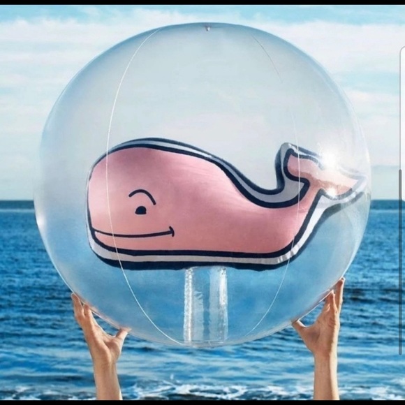 NWT vineyard vines 30” beach ball discontinued clear w/white blue pink white - Picture 1 of 6